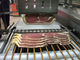 Máquina de corte ultrassônica automotivo do alimento para o corte da carne da carne de porco da salsicha